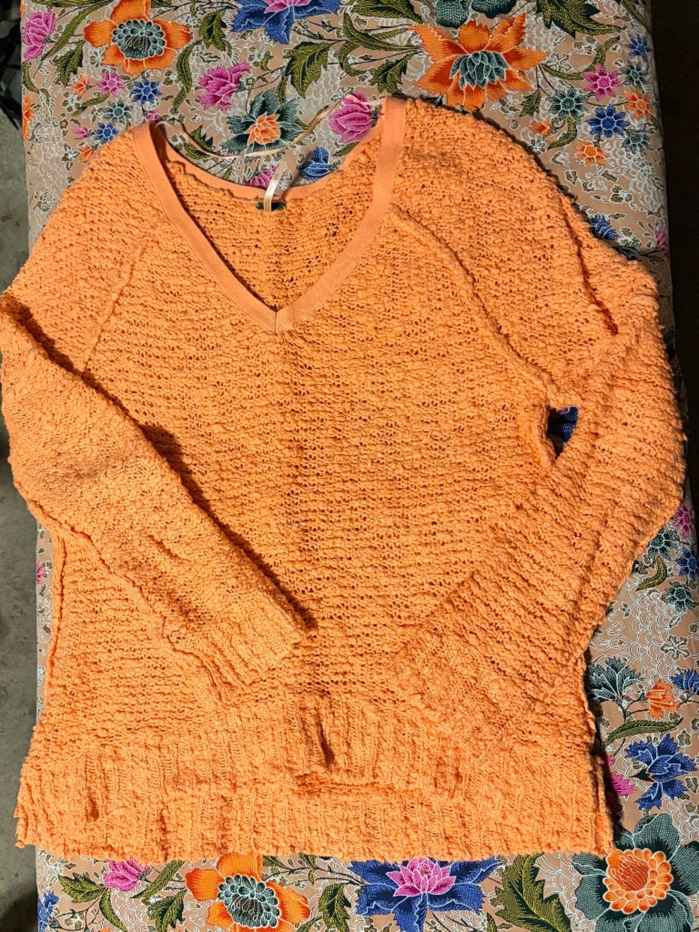 Free people XS peach fluffy sweater
